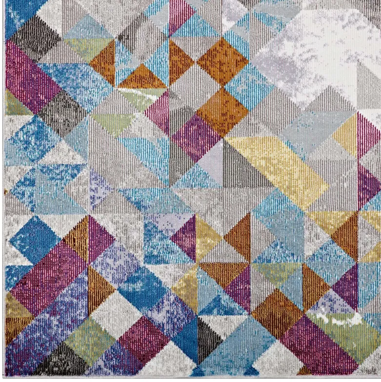 Lavendula Triangle Mosaic 4x6 Area Rug