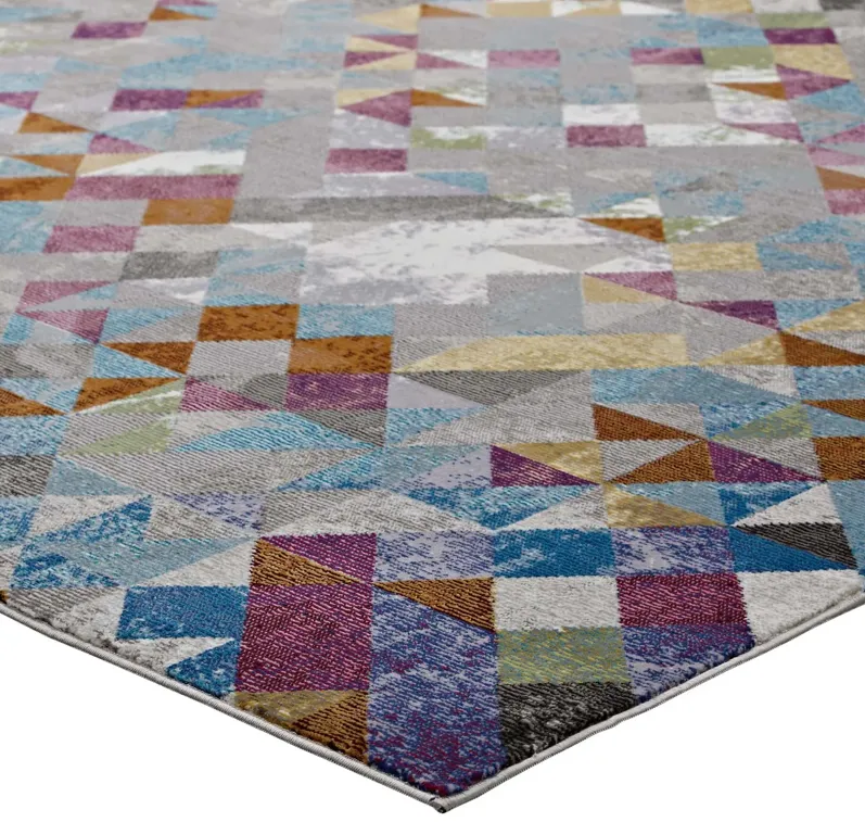 Lavendula Triangle Mosaic 4x6 Area Rug