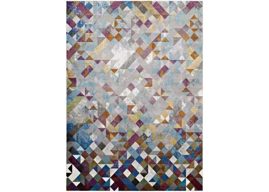 Lavendula Triangle Mosaic 4x6 Area Rug