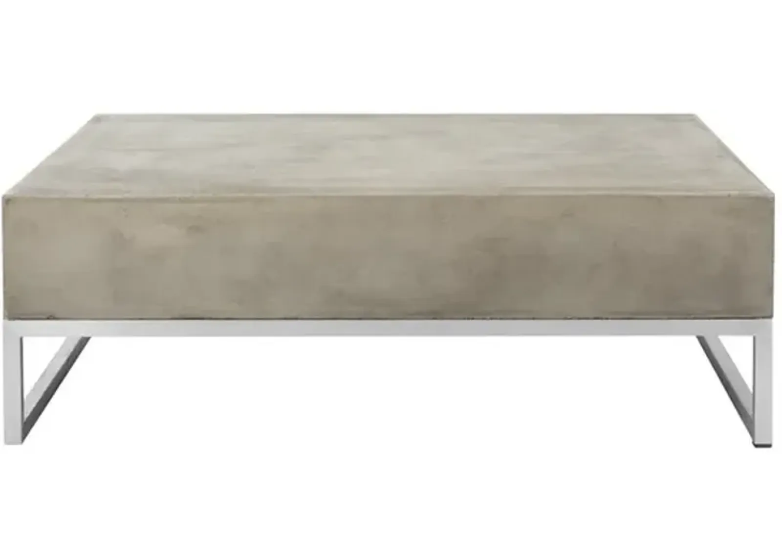 Eartha Indoor/Outdoor Modern Concrete 11.42-Inch H Coffee Table