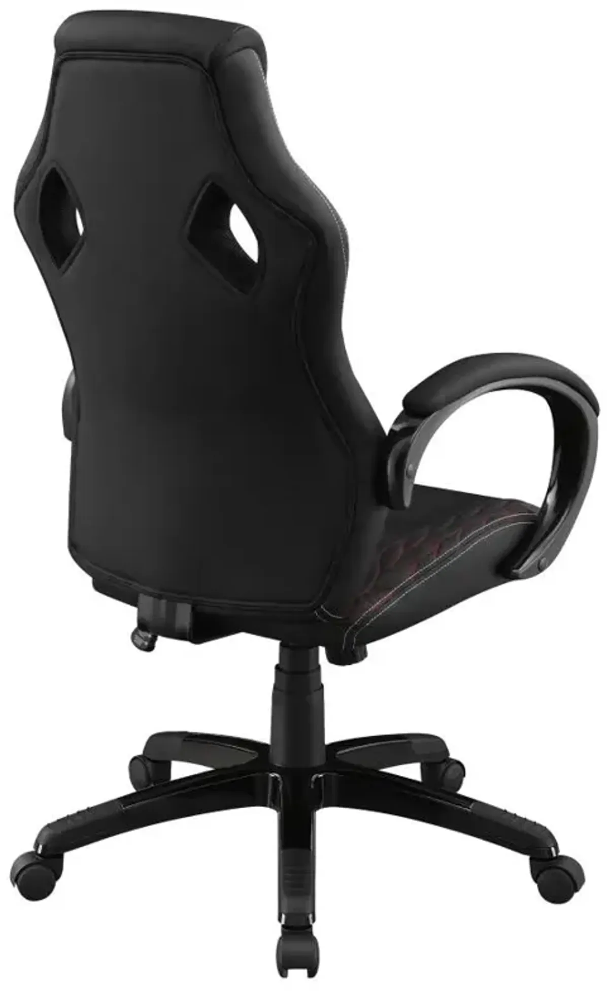 Carlos Arched Armrest Upholstered Office Chair Black