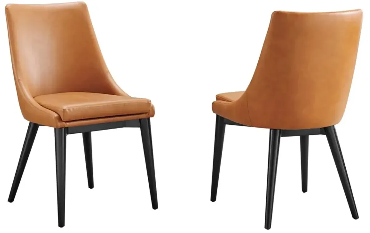 Viscount Dining Side Chair Vinyl Set of 2