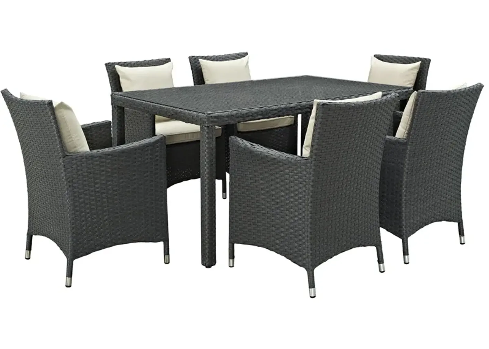 Sojourn 7 Piece Outdoor Patio Sunbrella® Dining Set