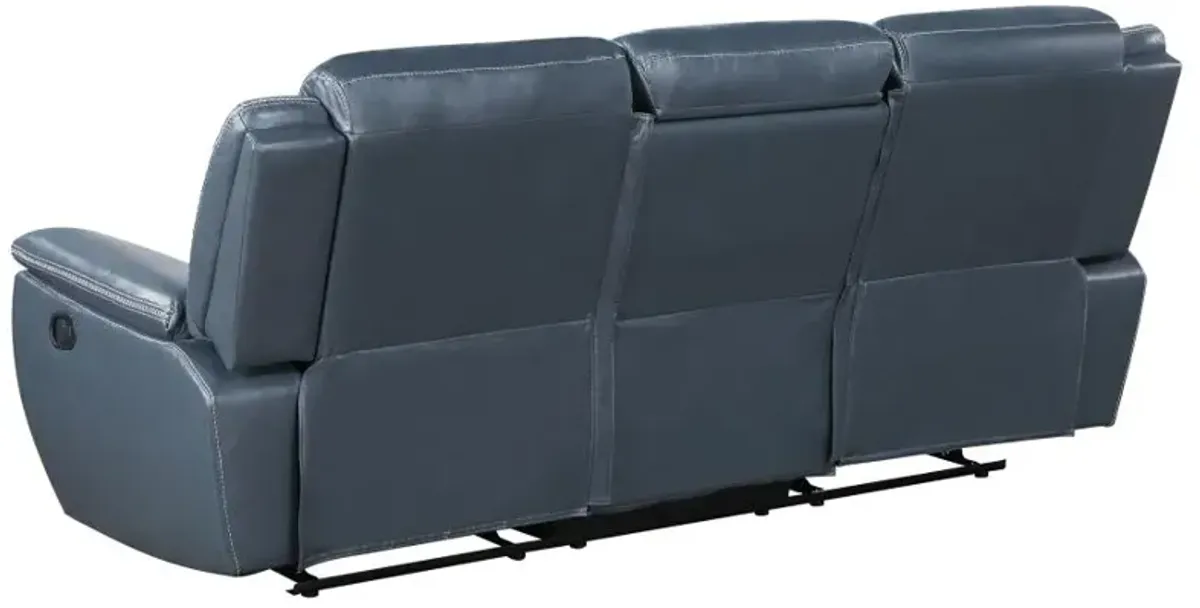 Sloane 2-piece Upholstered Motion Reclining Sofa Set Blue