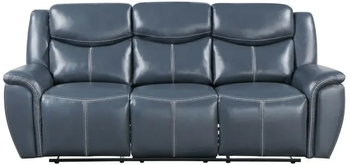 Sloane 2-piece Upholstered Motion Reclining Sofa Set Blue