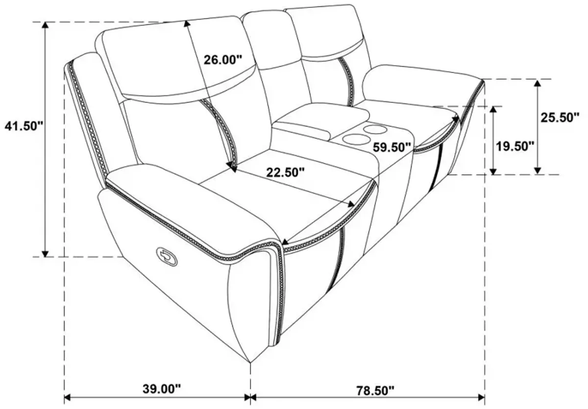 Sloane 2-piece Upholstered Motion Reclining Sofa Set Blue