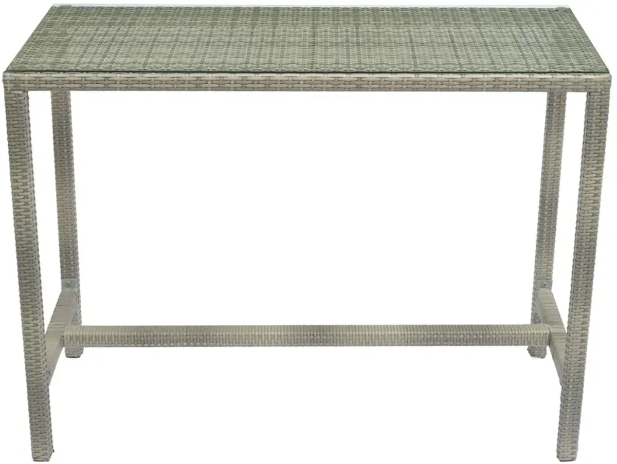 Conduit Outdoor Patio Wicker Rattan Large Bar Table