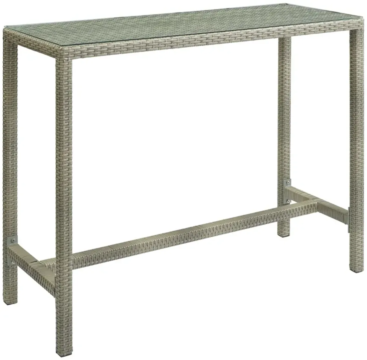 Conduit Outdoor Patio Wicker Rattan Large Bar Table