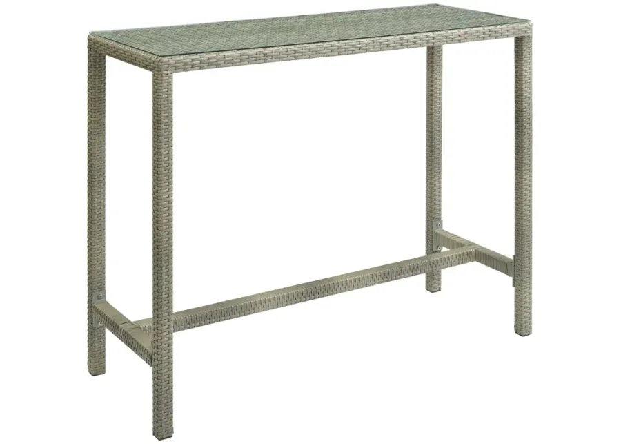 Conduit Outdoor Patio Wicker Rattan Large Bar Table