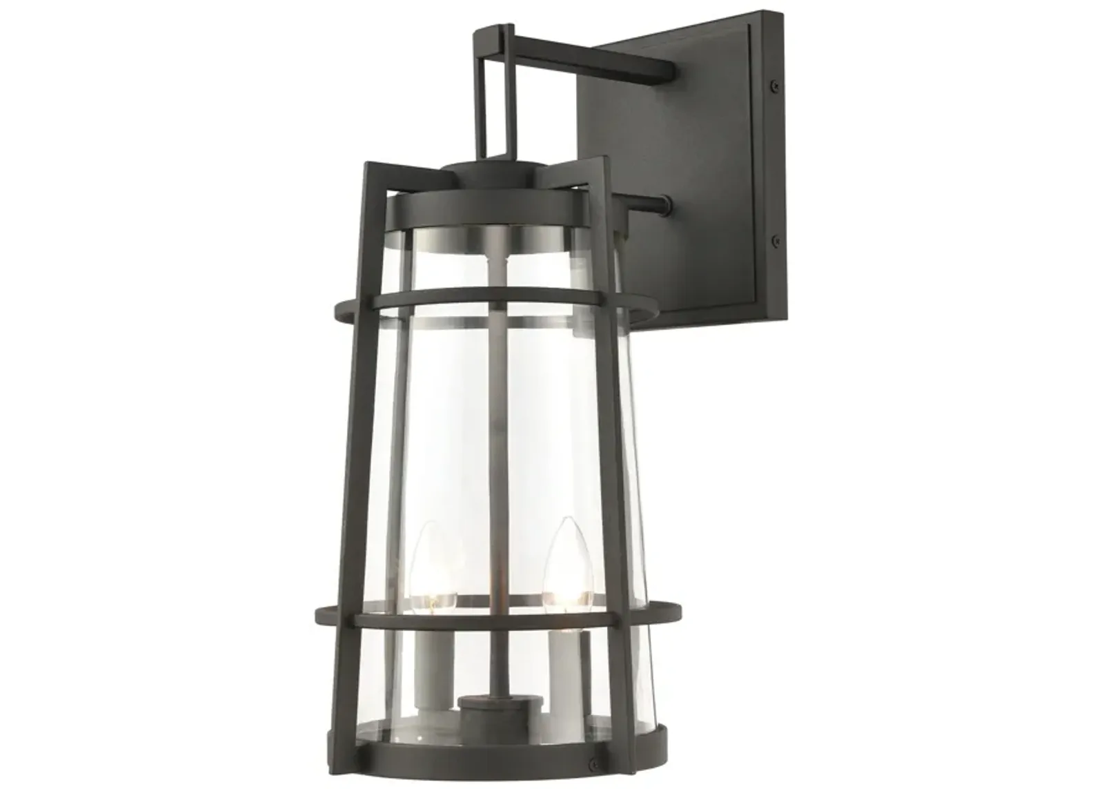 Crofton 19" High 2-Light Outdoor Sconce - Charcoal