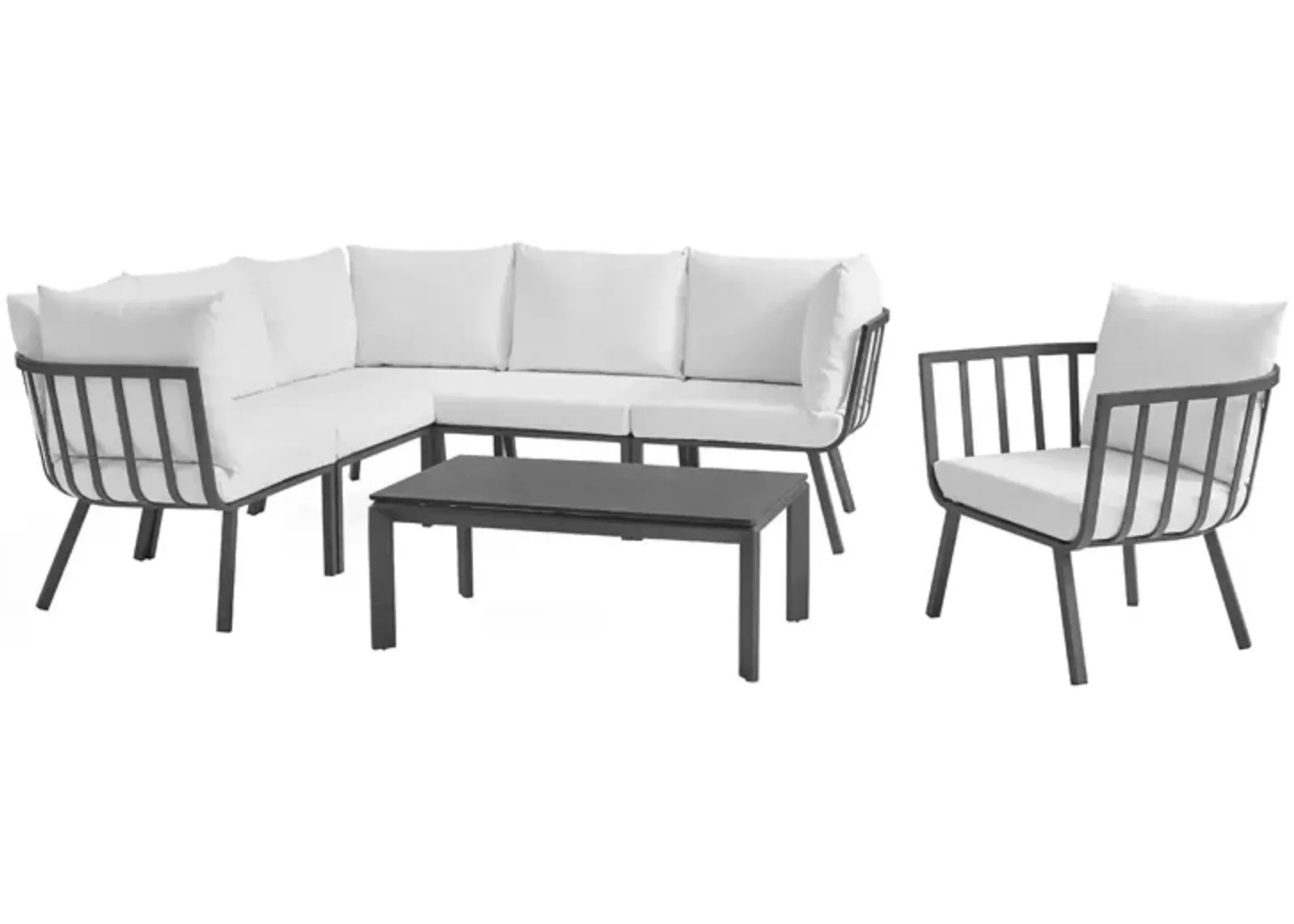 Riverside 7 Piece Outdoor Patio Aluminum Set