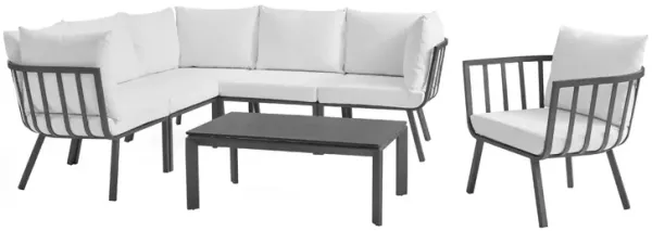 Riverside 7 Piece Outdoor Patio Aluminum Set