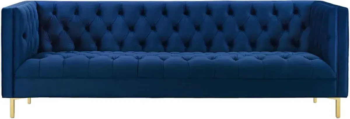 Delight Tufted Button Performance Velvet Sofa