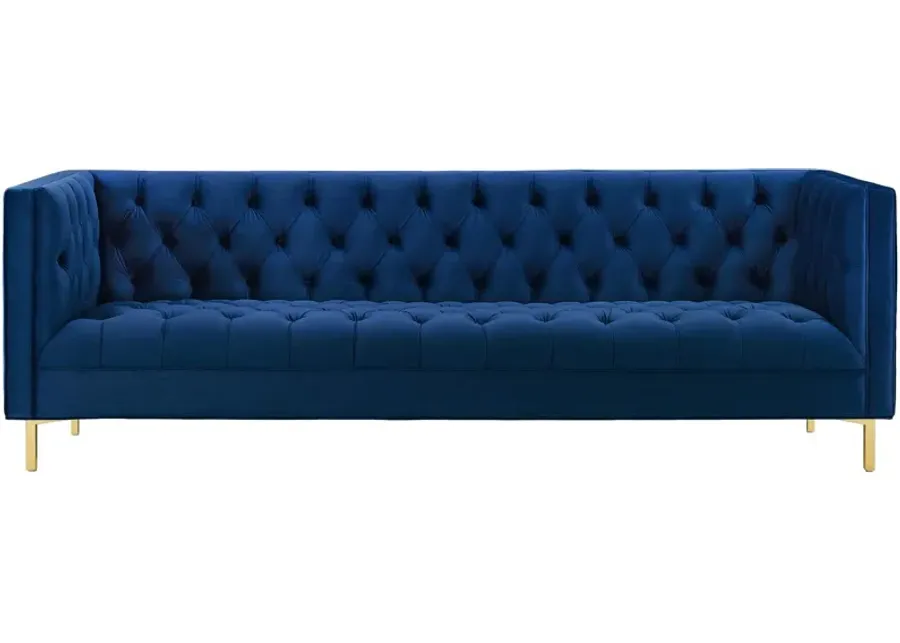 Delight Tufted Button Performance Velvet Sofa