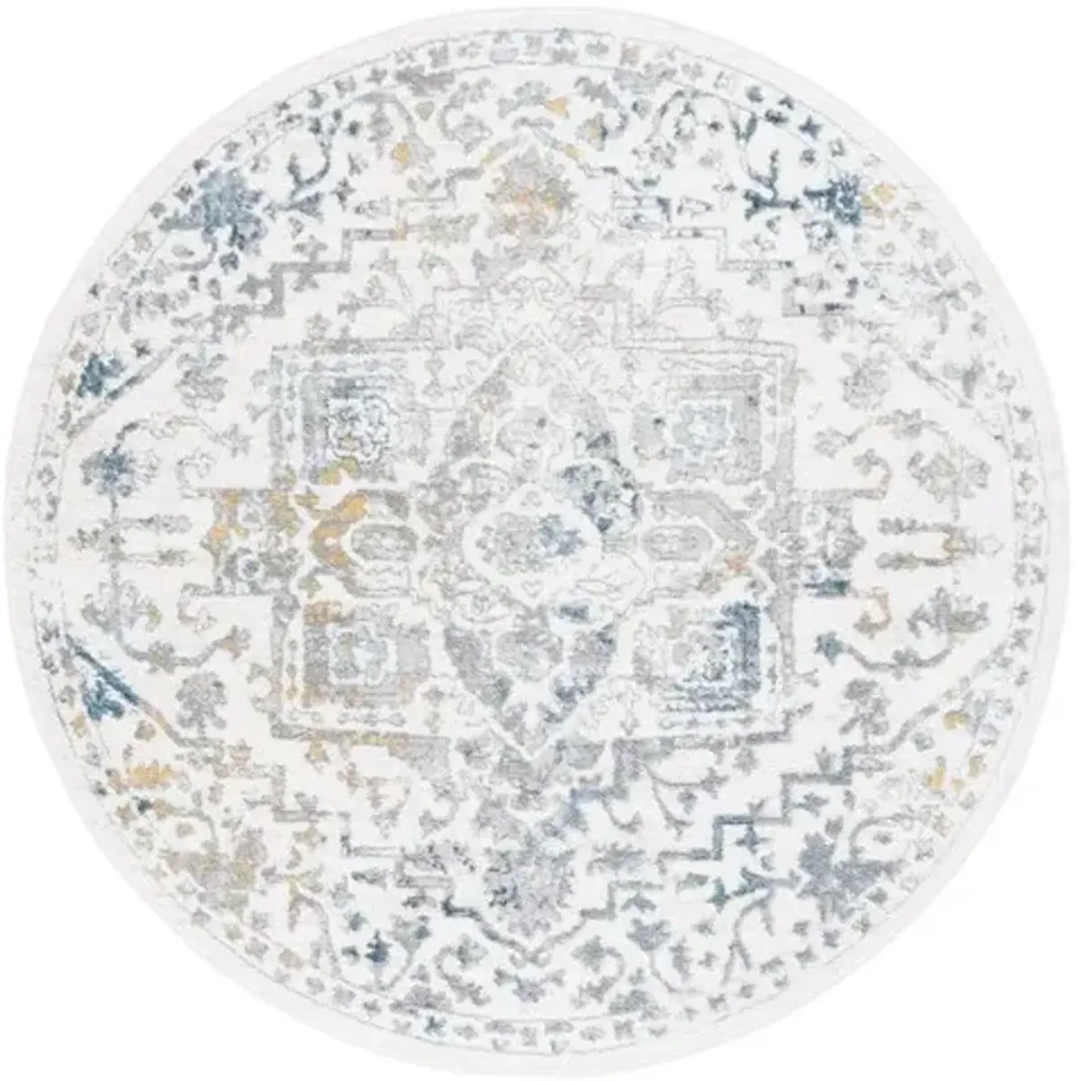 LAYLA 112  Blue 6'-7' X 6'-7' Round Round Rug