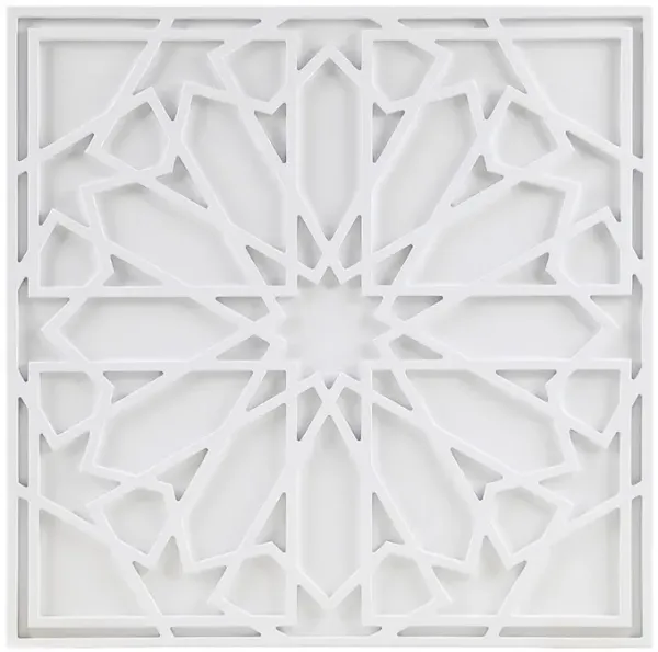 Madison Park Boho Notion White White Medallion Wood Wall Decor