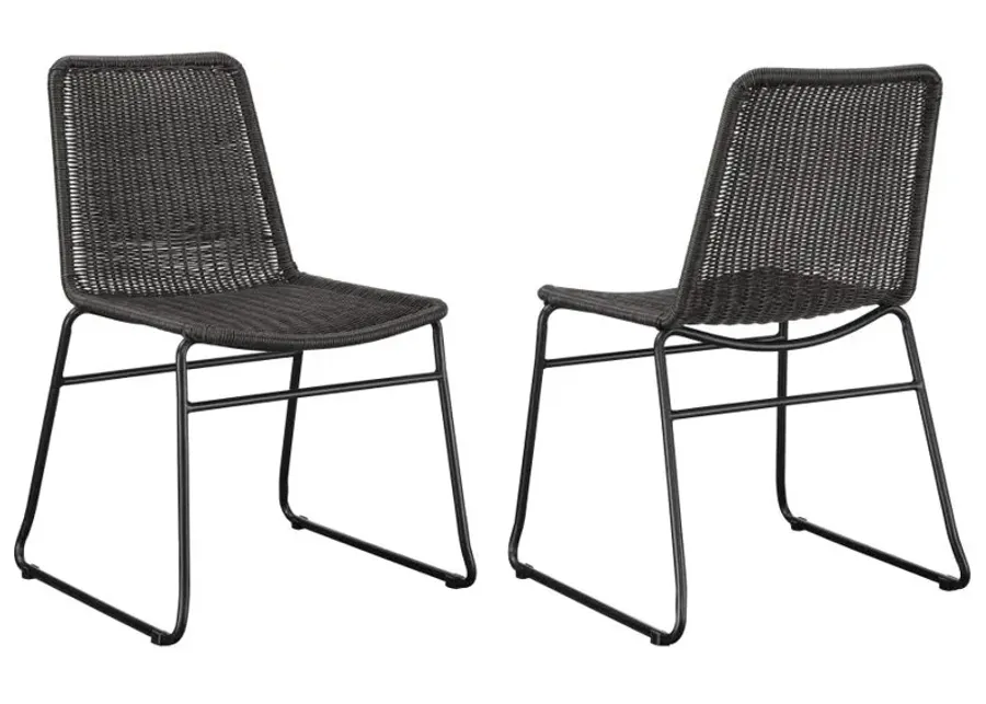 Dacy Upholstered Dining Chairs (Set of 2) Brown and Sandy Black