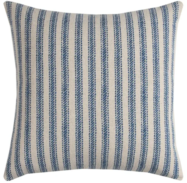 Ticking Stripe Blue Pillow