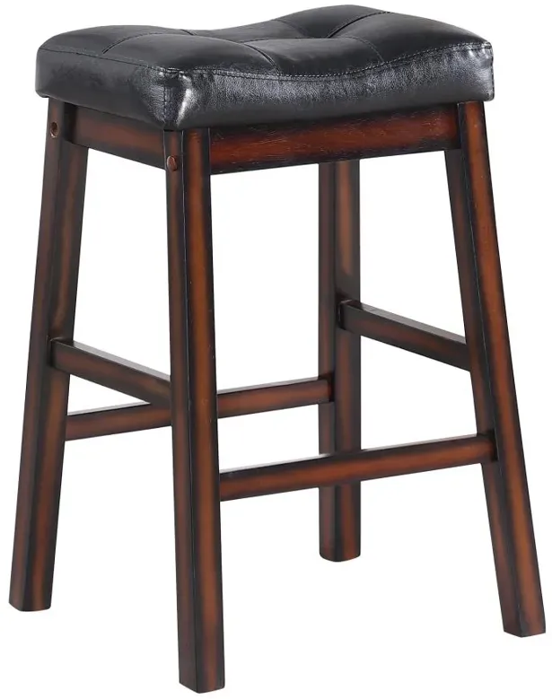 Donald Upholstered Counter Height Stools Black and Cappuccino (Set of 2)