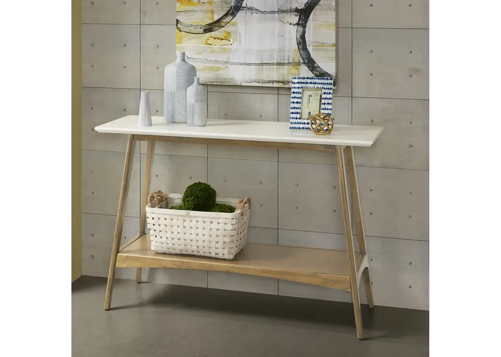 Madison Park Parker Off-White/Natural Console