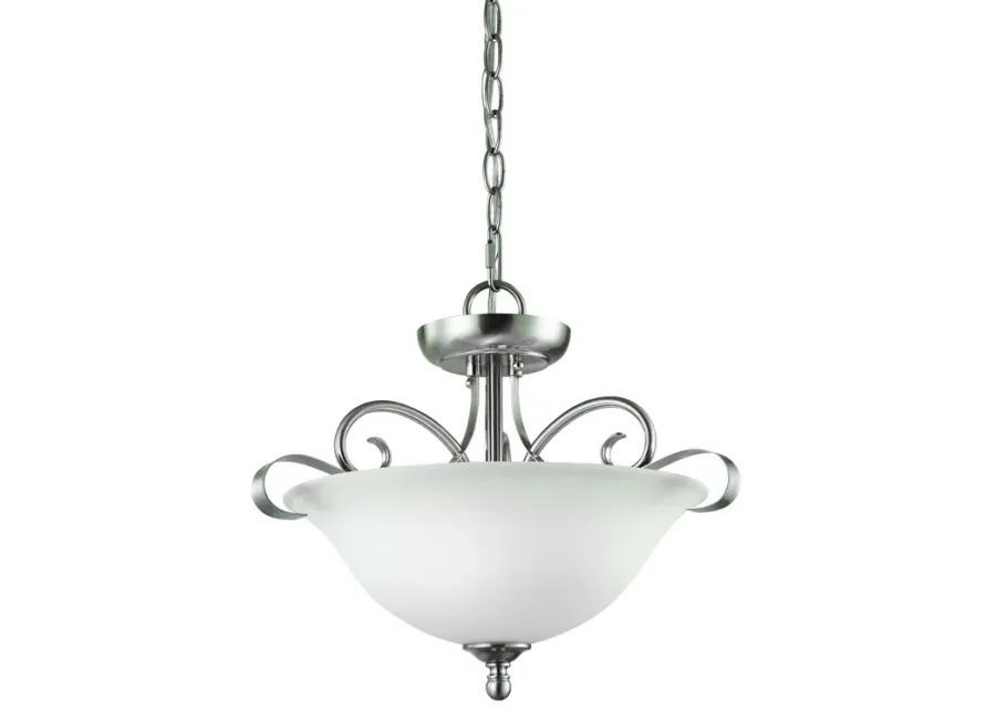 Brighton 16" Wide 2-Light Semi Flush Mount - Brushed Nickel