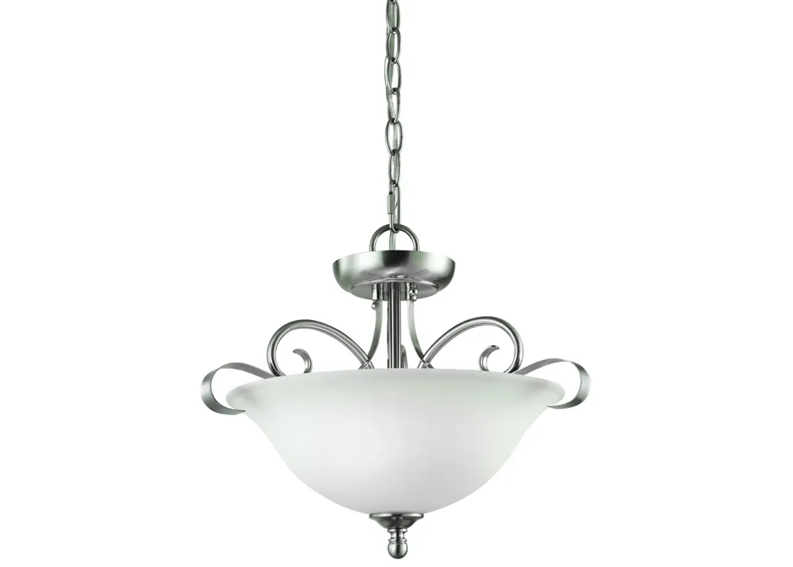 Brighton 16" Wide 2-Light Semi Flush Mount - Brushed Nickel