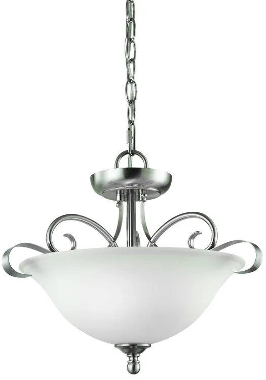 Brighton 16" Wide 2-Light Semi Flush Mount - Brushed Nickel