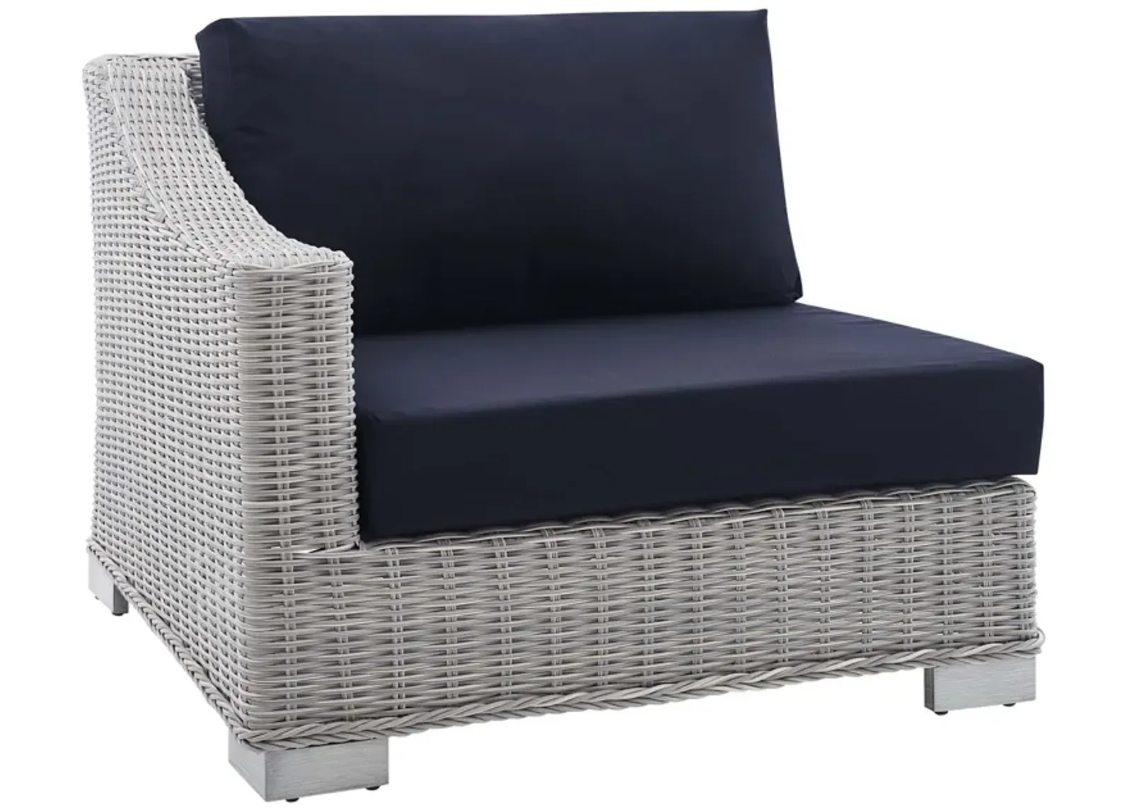 Conway Sunbrella® Outdoor Patio Wicker Rattan Left-Arm Chair