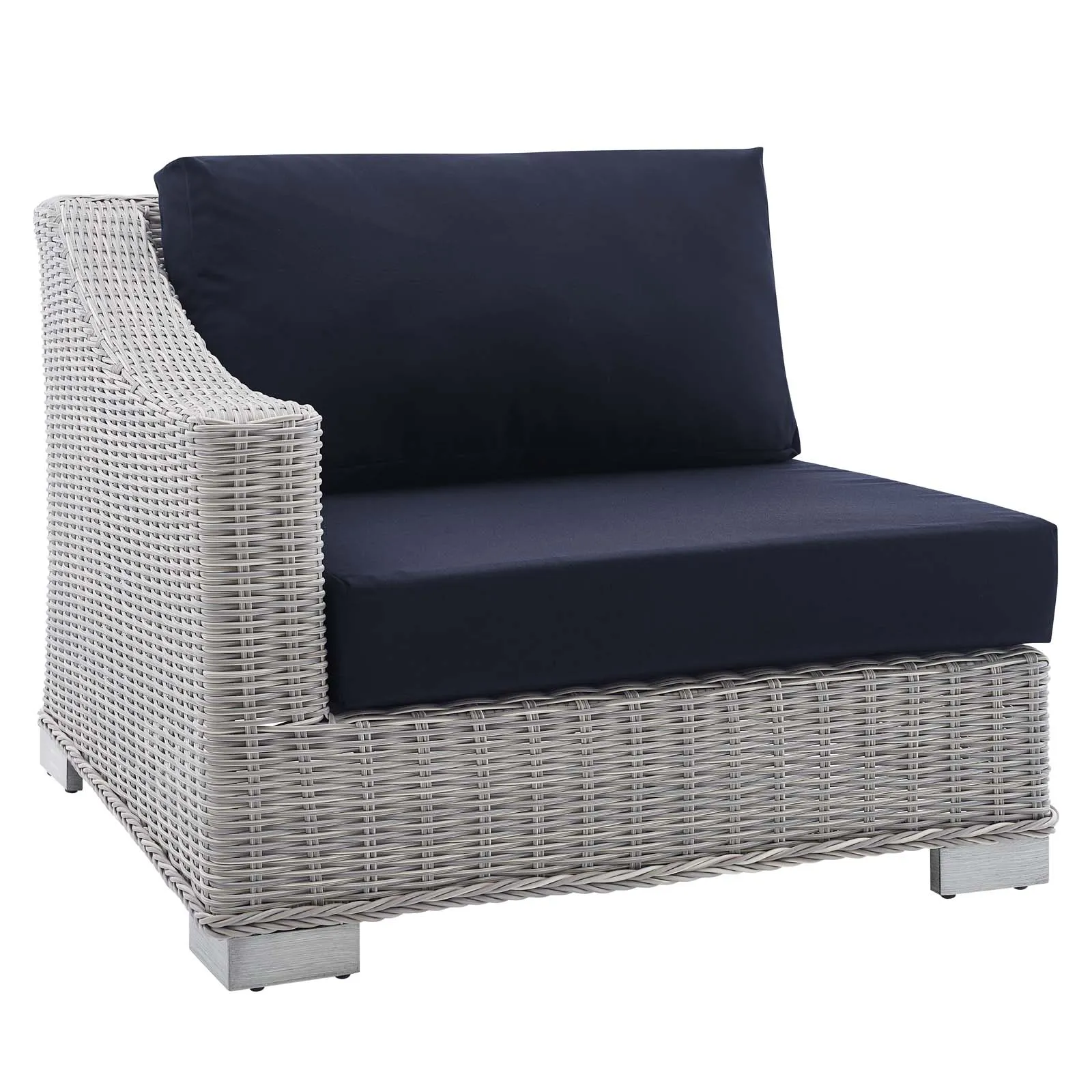 Conway Sunbrella® Outdoor Patio Wicker Rattan Left-Arm Chair