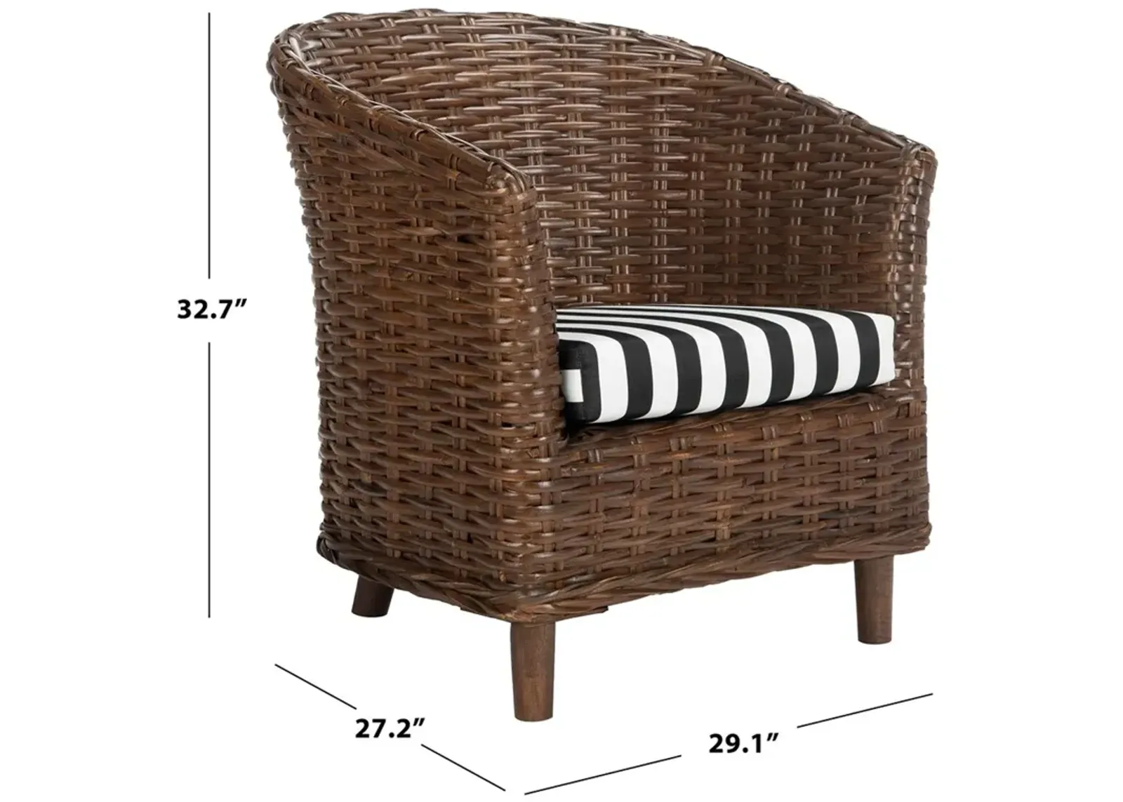 OMNI RATTAN BARREL CHAIR 