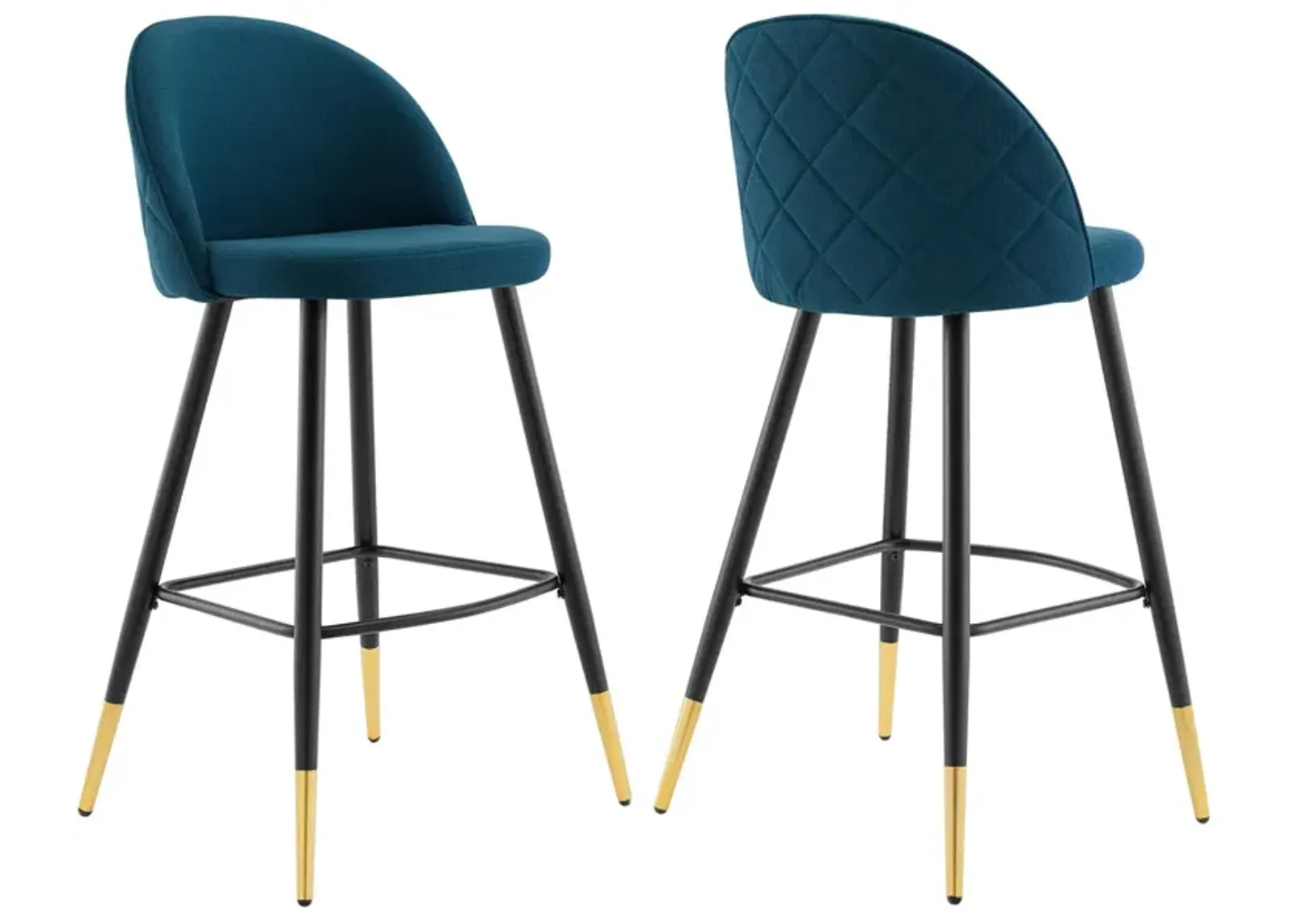 Cordial Fabric Bar Stools - Set of 2