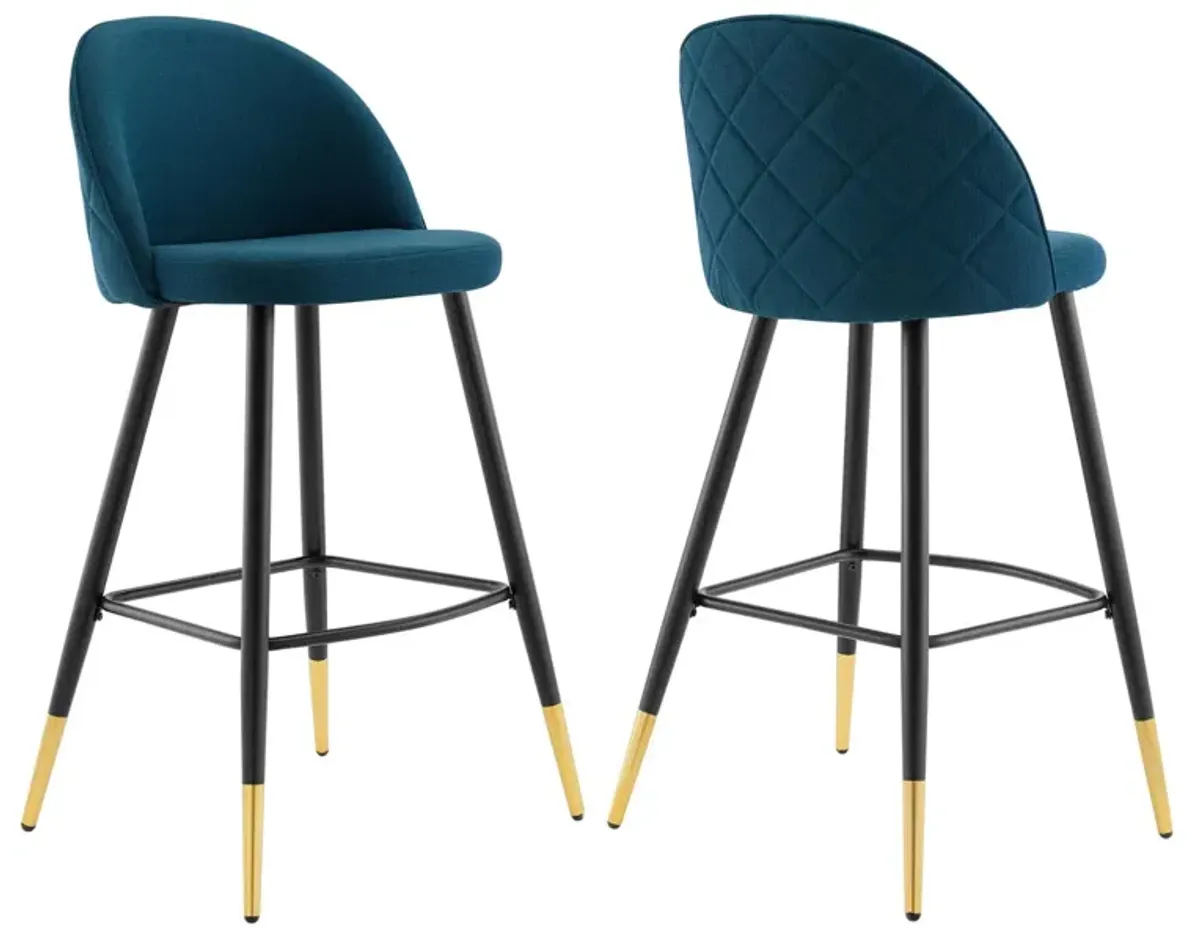 Cordial Fabric Bar Stools - Set of 2