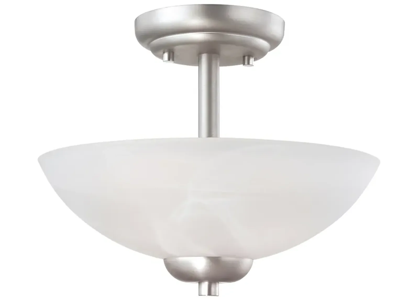 Tia 11.75" Wide 2-Light Semi Flush Mount - Matte Nickel