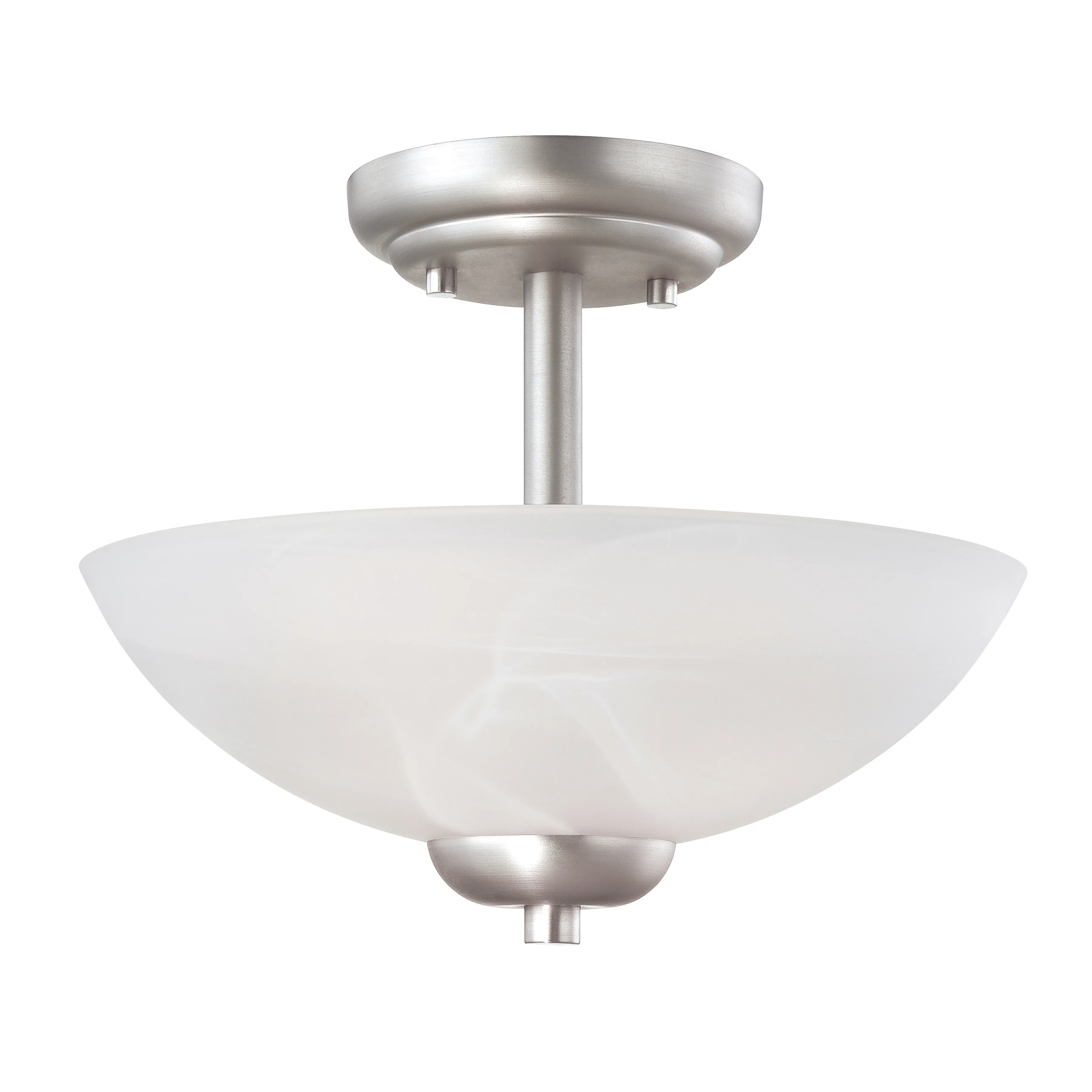 Tia 11.75" Wide 2-Light Semi Flush Mount - Matte Nickel