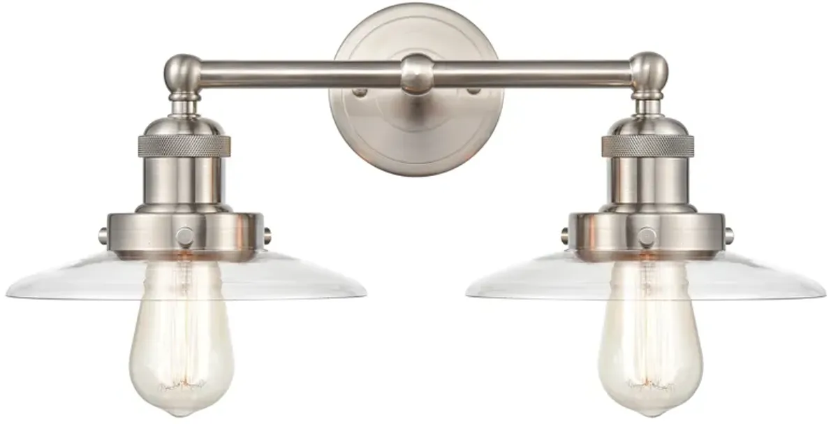 English Pub 18" Wide 2-Light Vanity Light - Satin Nickel