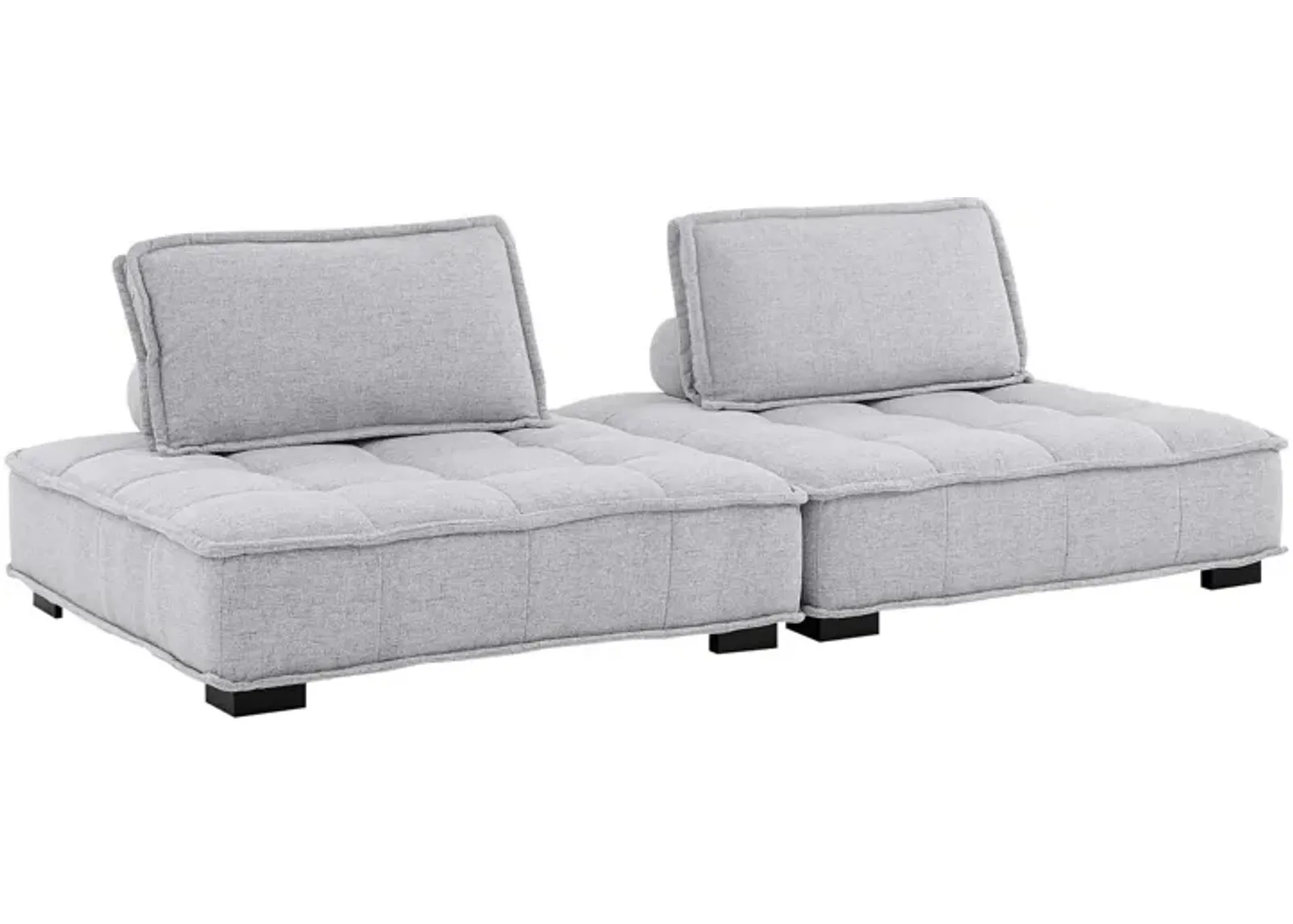 Saunter Tufted Fabric Fabric 2-Piece Loveseat