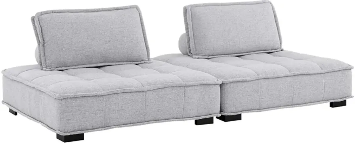 Saunter Tufted Fabric Fabric 2-Piece Loveseat