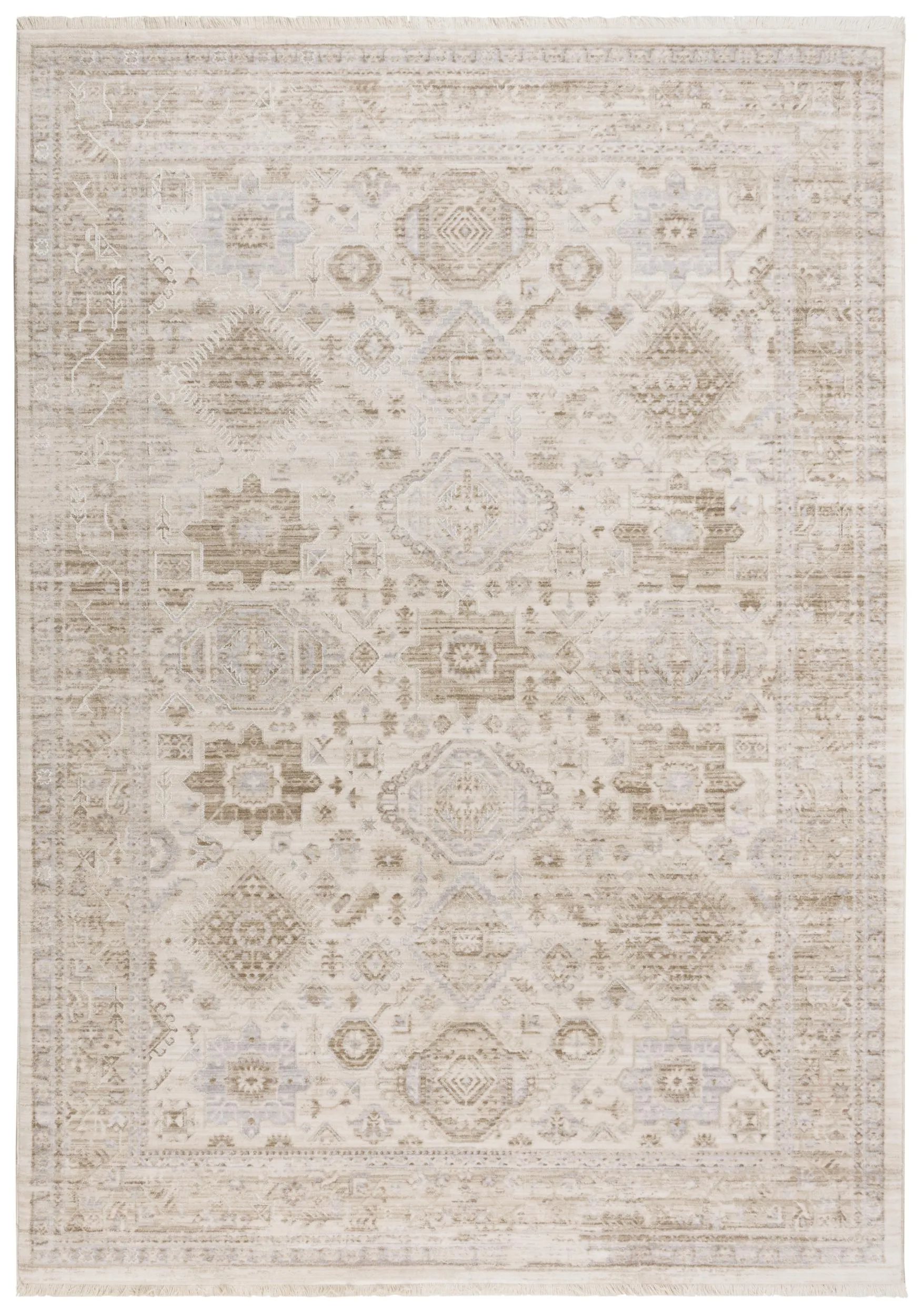 Iconic Natural  Persian/Classic Polyester/Propylene 3'11" x 5'6" Rectangle Rug