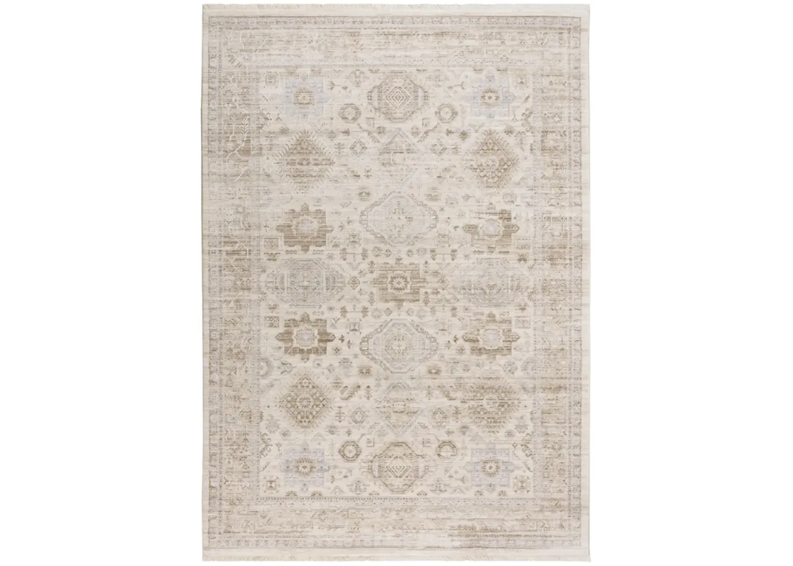 Iconic Natural  Persian/Classic Polyester/Propylene 3'11" x 5'6" Rectangle Rug