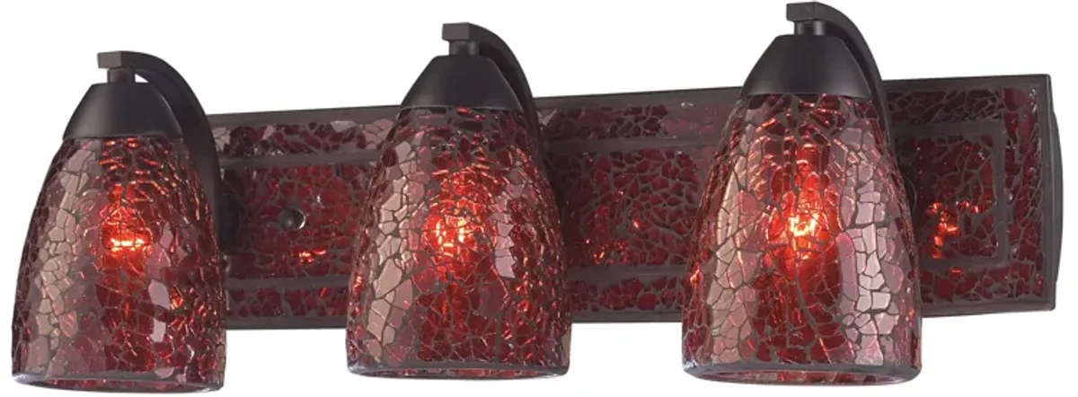 Elegant Bath 20'' Wide 3-Light Vanity Light - Rust