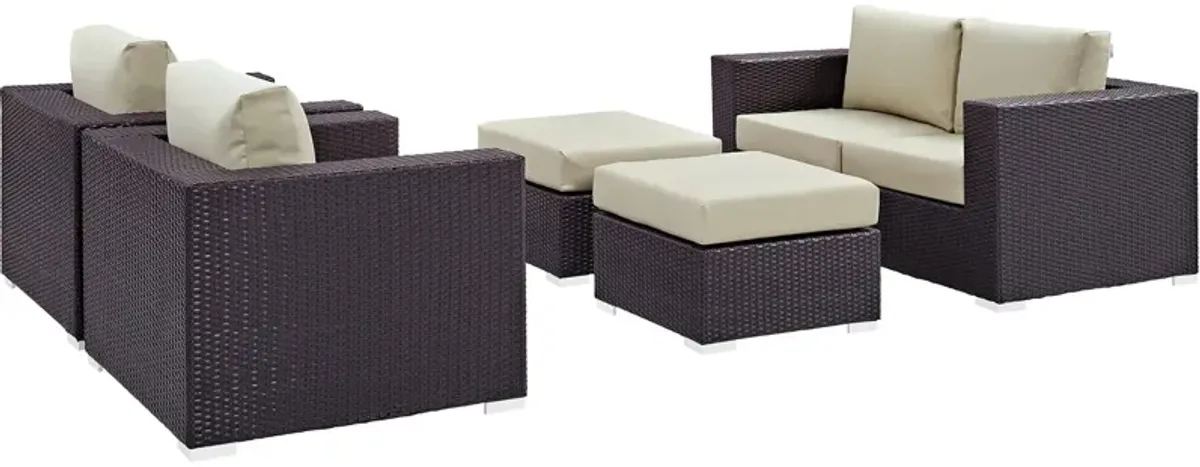 Convene 5 Piece Outdoor Patio Sofa Set