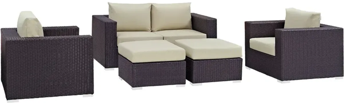 Convene 5 Piece Outdoor Patio Sofa Set