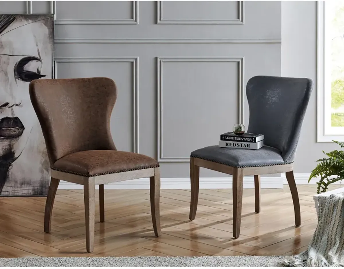 Dorsey Faux Leather Dining Chairs - Set of 2