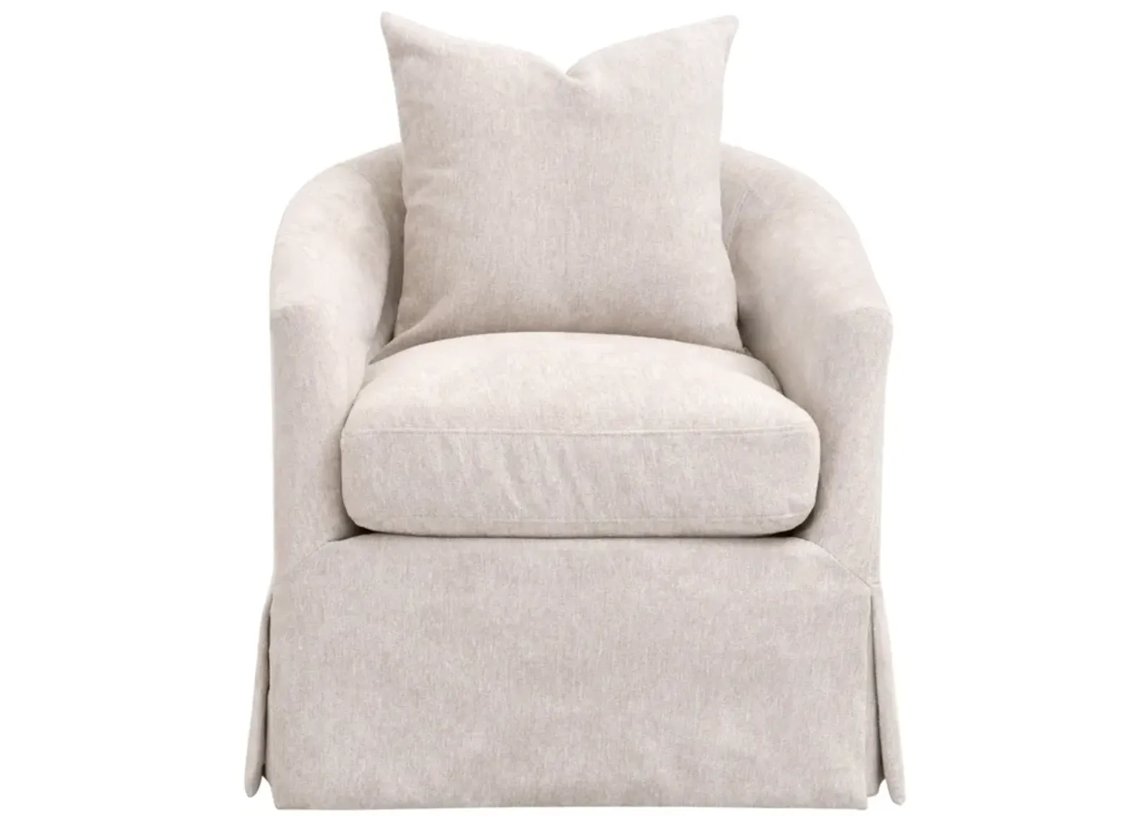 Faye Slipcover Swivel Club Chair