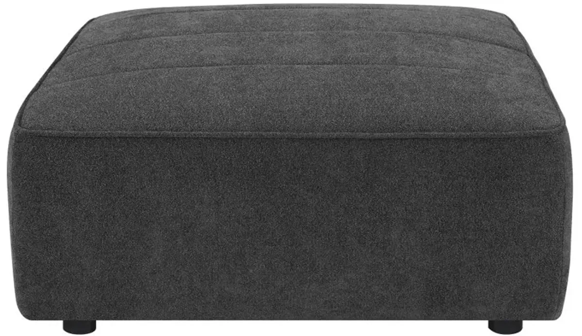 Sunny Upholstered Square Ottoman Dark Charcoal