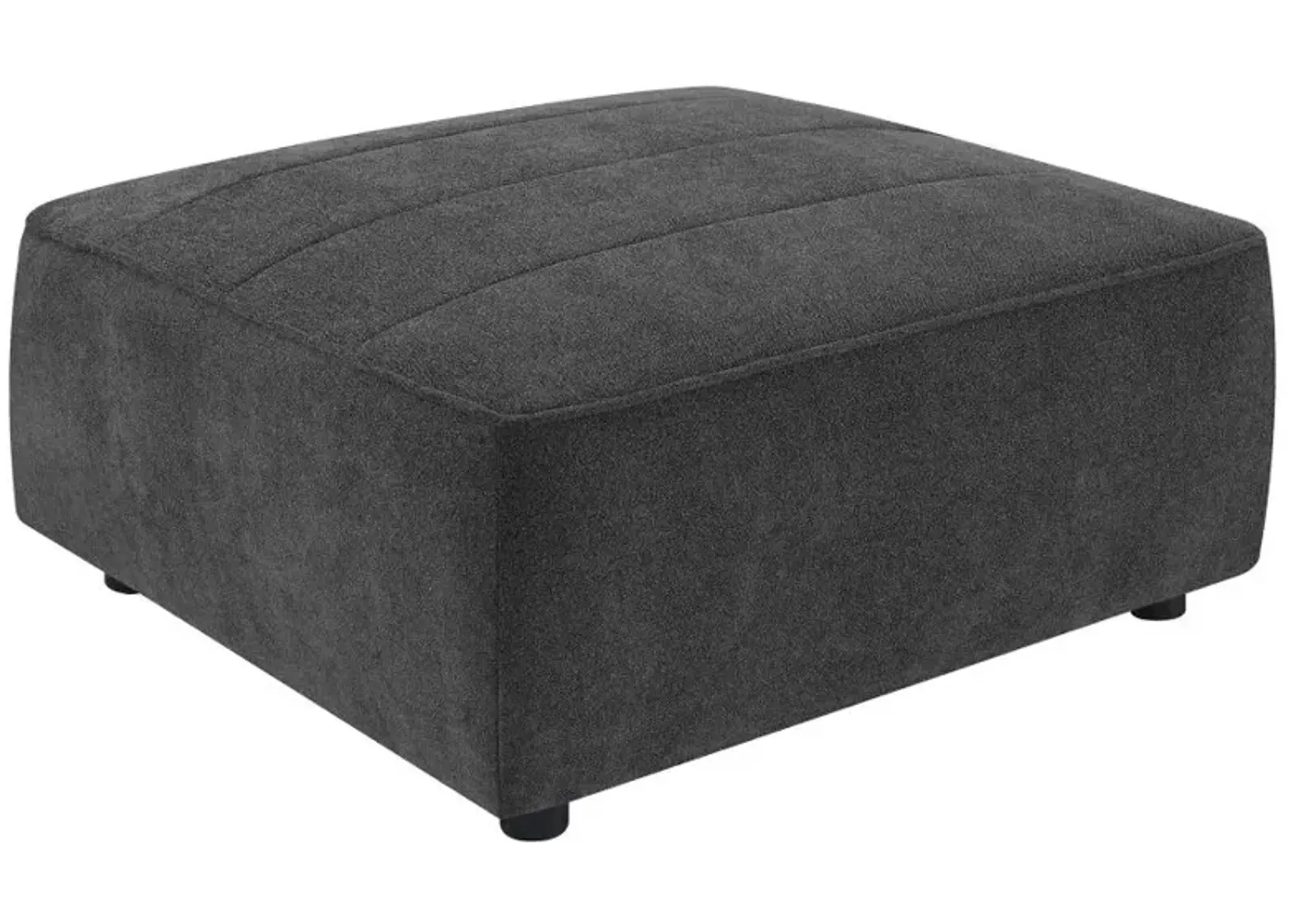 Sunny Upholstered Square Ottoman Dark Charcoal