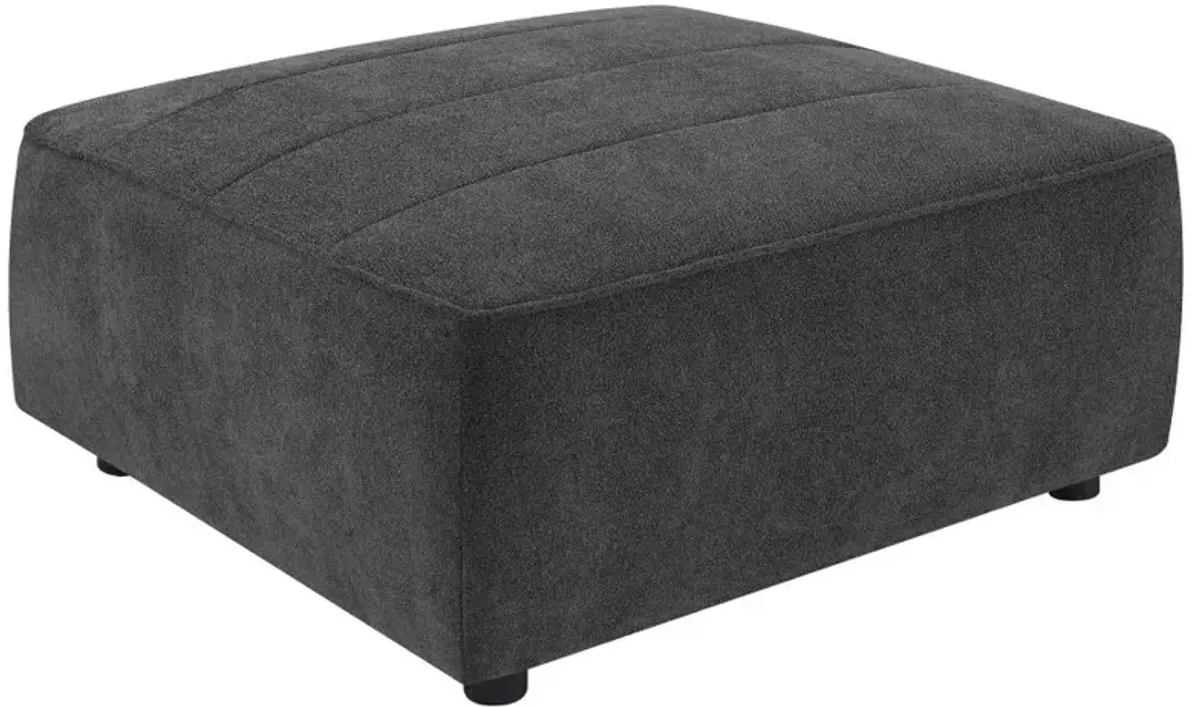 Sunny Upholstered Square Ottoman Dark Charcoal