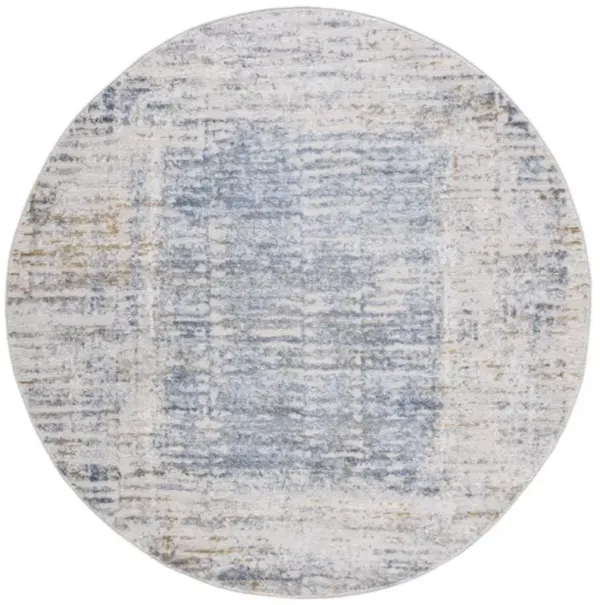 PALMA 344 Blue 6'-7' X 6'-7' Round Round Rug
