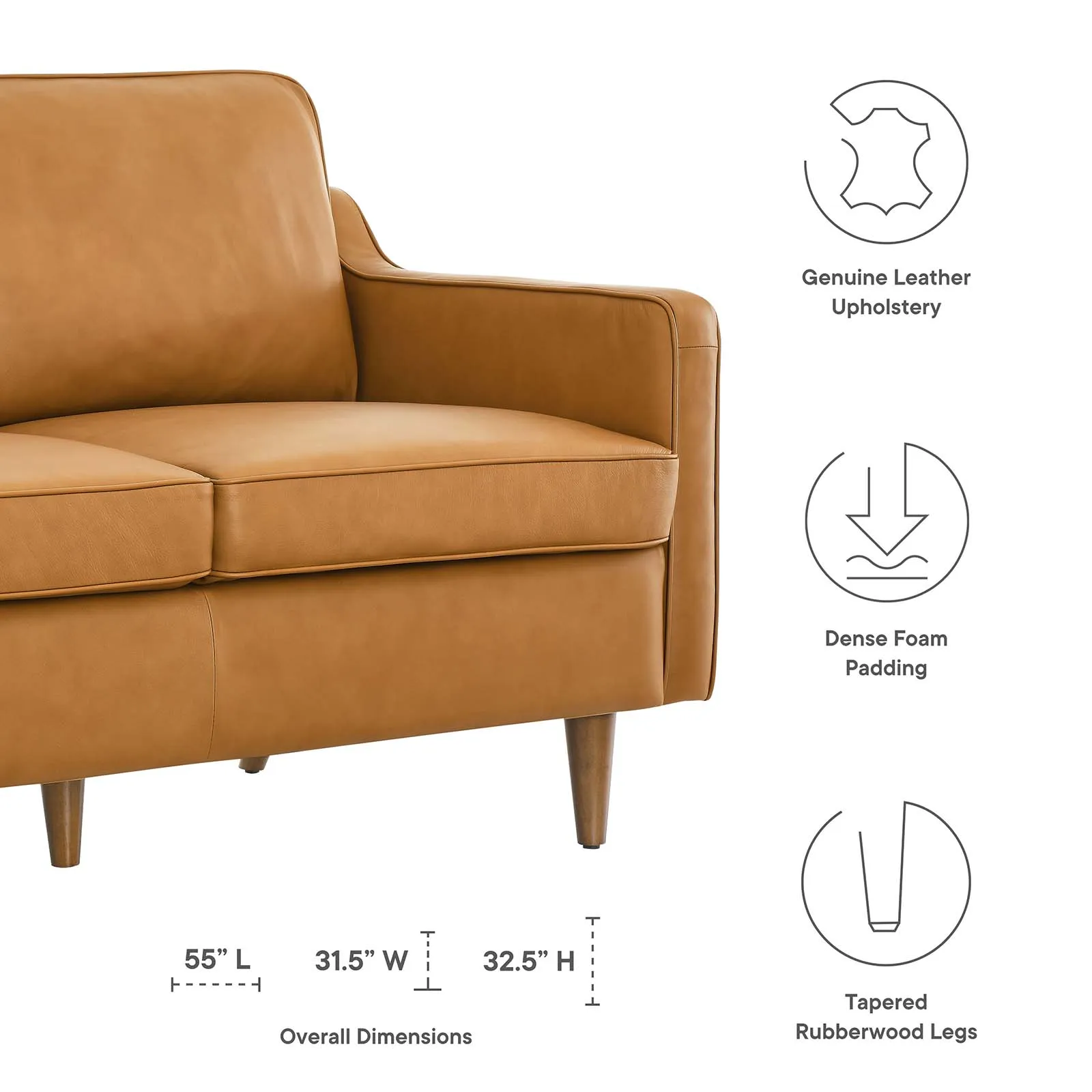 Impart Leather Loveseat