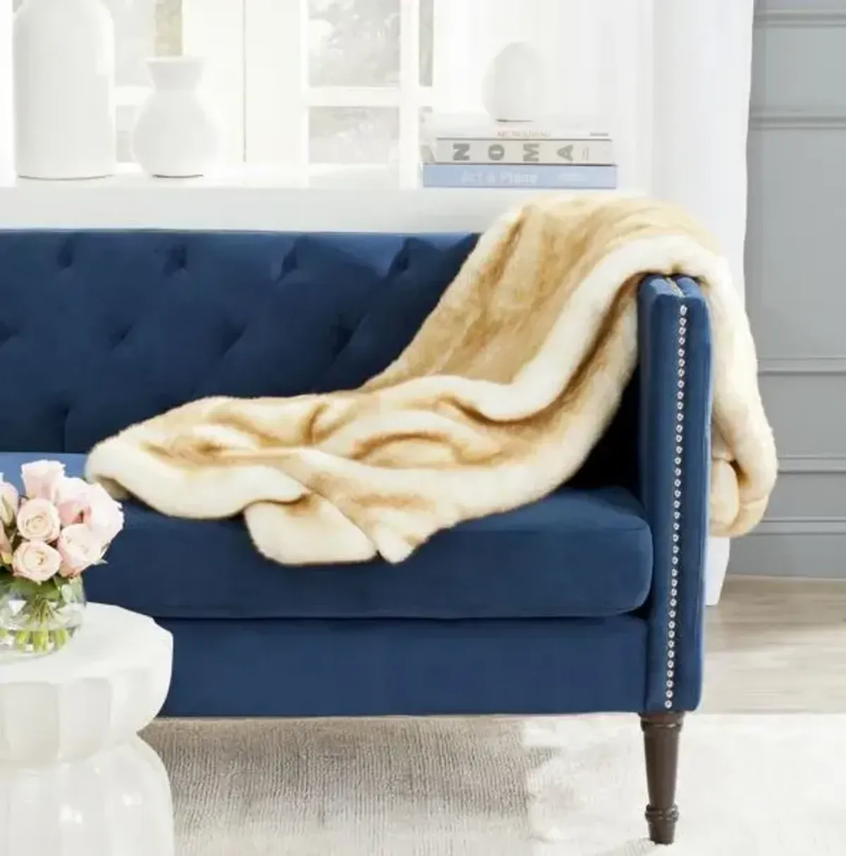 FAUX FOX THROW